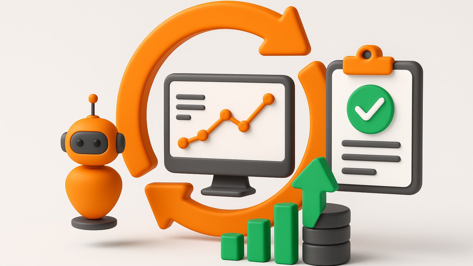 3d illustration of loop marketing evolve stage icons